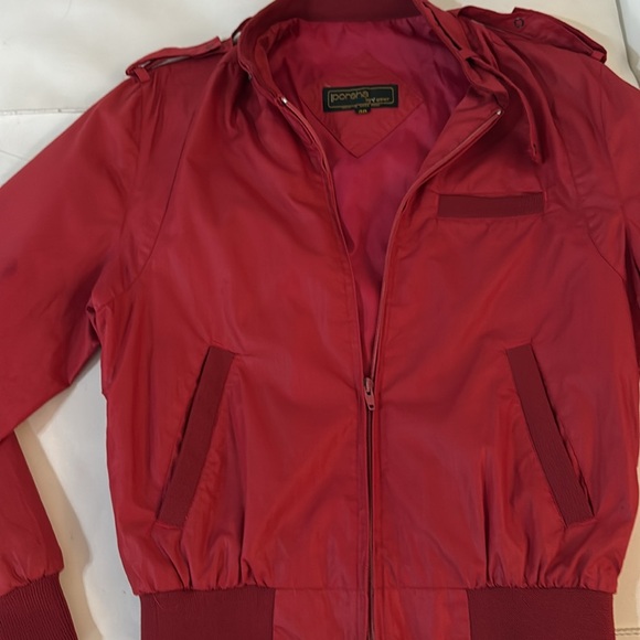 Vintage Porsha by Winer red burgundy flight bomber jacket size 38 - Picture 4 of 8